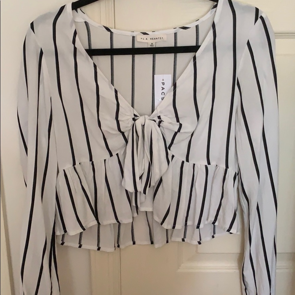 NWT PacSun Striped Blouse